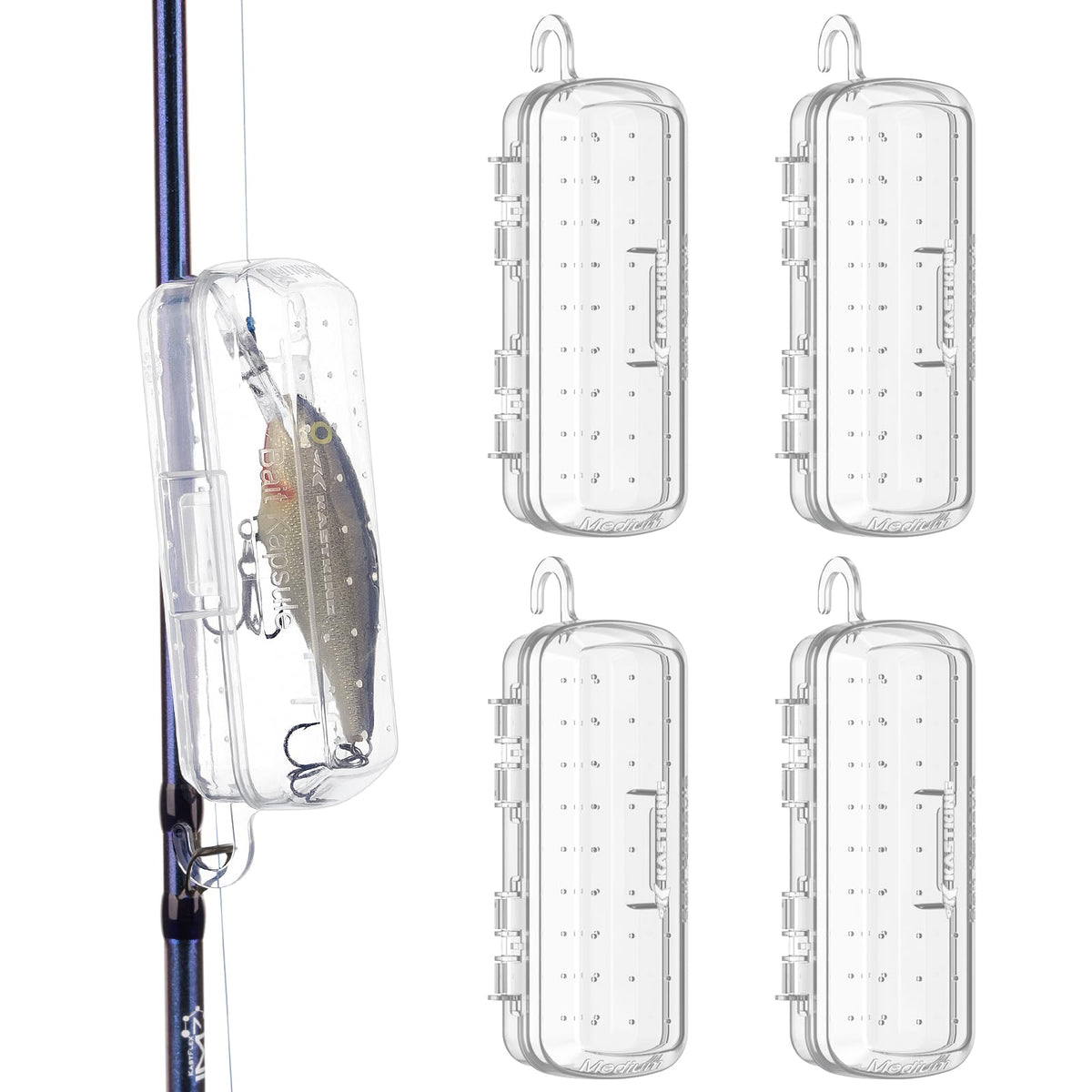 KastKing Bait Kapsule – Lure Cover with Vent Holes Protects Hooks Multiple Sizes (S M L Jumbo) - Multiple Attachments for Freshwater & Saltwater Fishing Gear. Patent Pending.