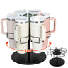 DIKENLAND Water Bottle Organizer for Stanley 40 oz Tumbler Rotatable Tumbler Holder for Kitchen Cabinets 6 Slot Water Bottle Kitchen Organizers and Storage for Stanley Cup Accessories Black