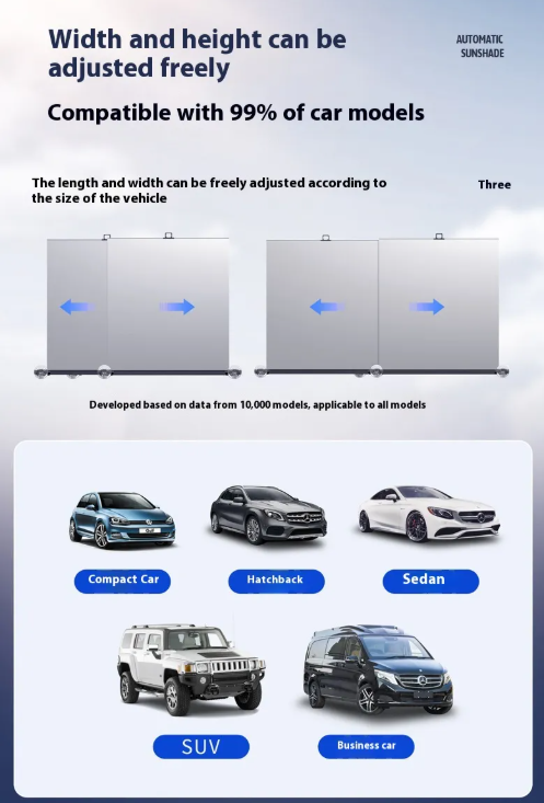 Car Windshield Sunshade Curtain (Pair)