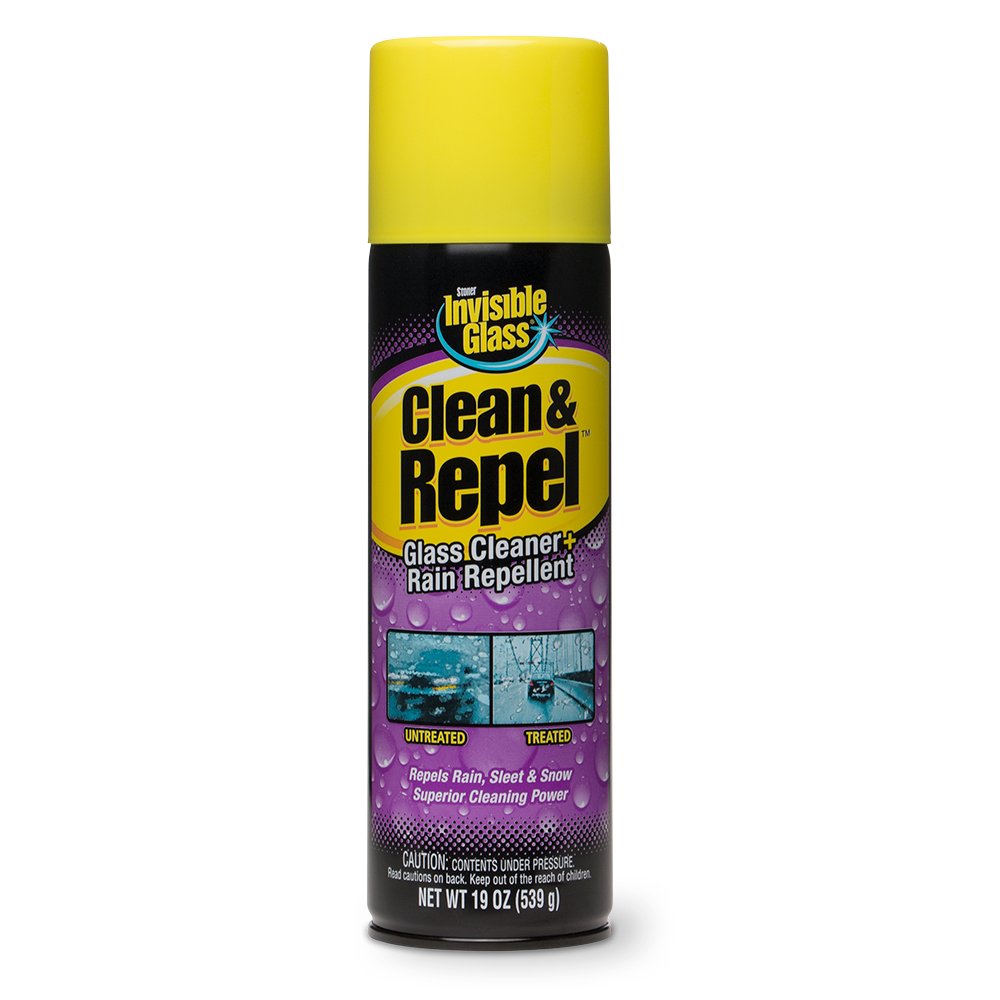 Invisible Glass 91184 19-Ounce Premium Glass Cleaner with Rain Repellent for Exterior Automotive Glass and Windshields to Shield Against Rain Snow and Sleet 1 Pack