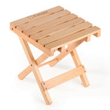 Smore Woodi Folding StoolCompact Portable Camping StoolOne-Step InstallationPure Beech WoodSturdy & Durablefor Camping Picnic Backyard