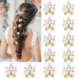 Ahoney Pearl Hair Clips with Daisy Flowers - Small Claw Bangs Clips Korean Hair Accessories for Women and Girls