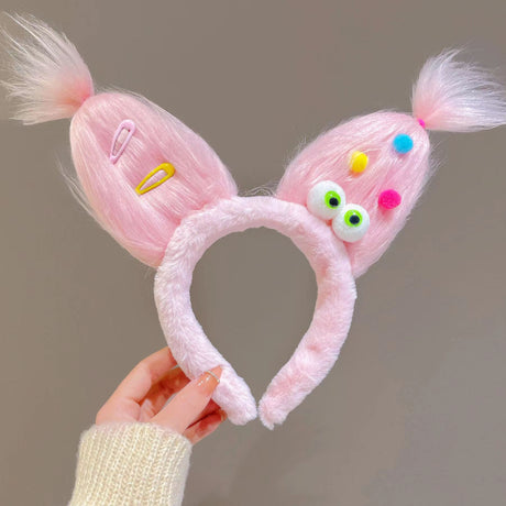 Cute Purple Plush Monster Headband Hair Accessory