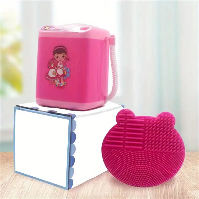 Bear Shaped Silicone Makeup Brush Cleaning Mat & Holder