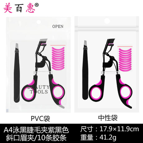 Arc Steel Tooth Eyelash Curler with Portable Makeup Tool