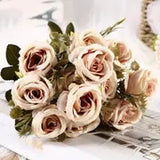 Artificial Rose Wedding Bouquet for Home Decoration