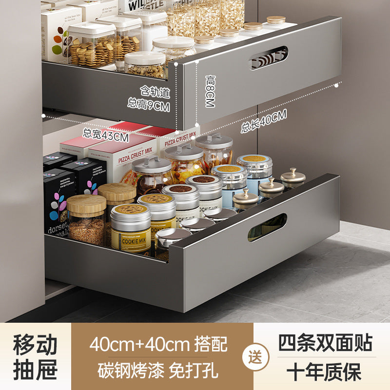 Pull-Out Storage Rack for Kitchen Drawer Organizer