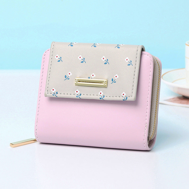 Senlina 2024 New Women's Short Zipper Wallet, Cartoon Design
