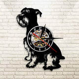 Dog Series 3D Vinyl Record Wall Clock Home Decor