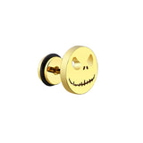 Titanium Steel Skull Stud Earrings for Men