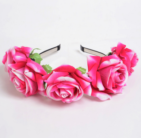Rose Flower Wreath Headband Photography Accessory