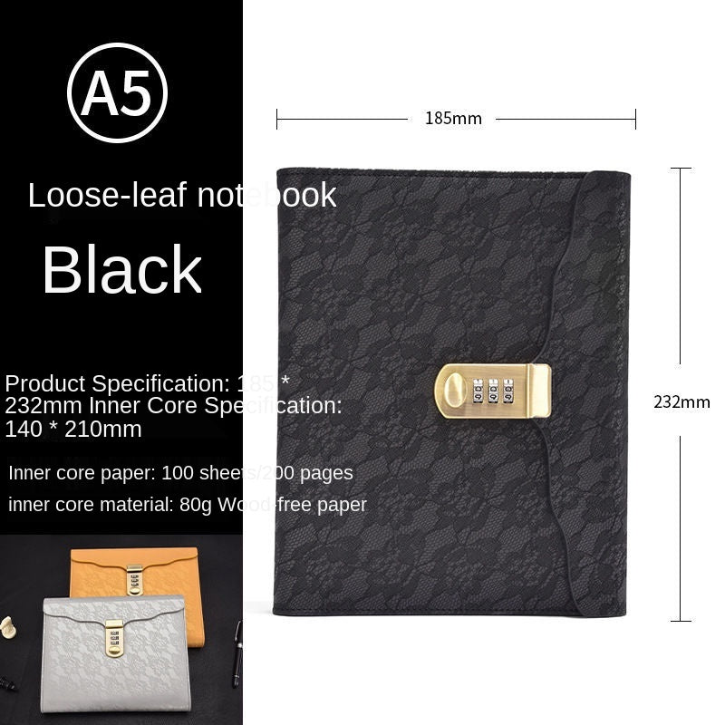 Locked Diary Hand Ledger for Stationery Records
