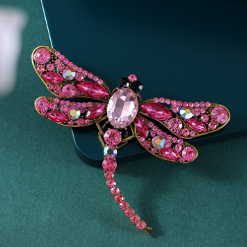 Vintage Dragonfly Brooch Scarf Clip Fashion Accessory