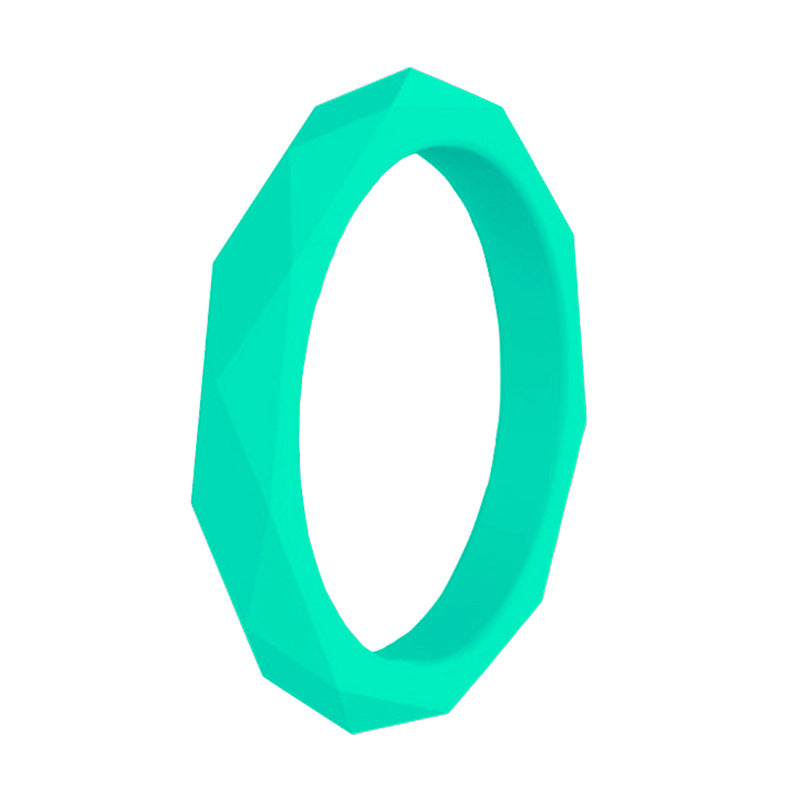 Geometric 3mm Silicone Ring for Outdoor Sports