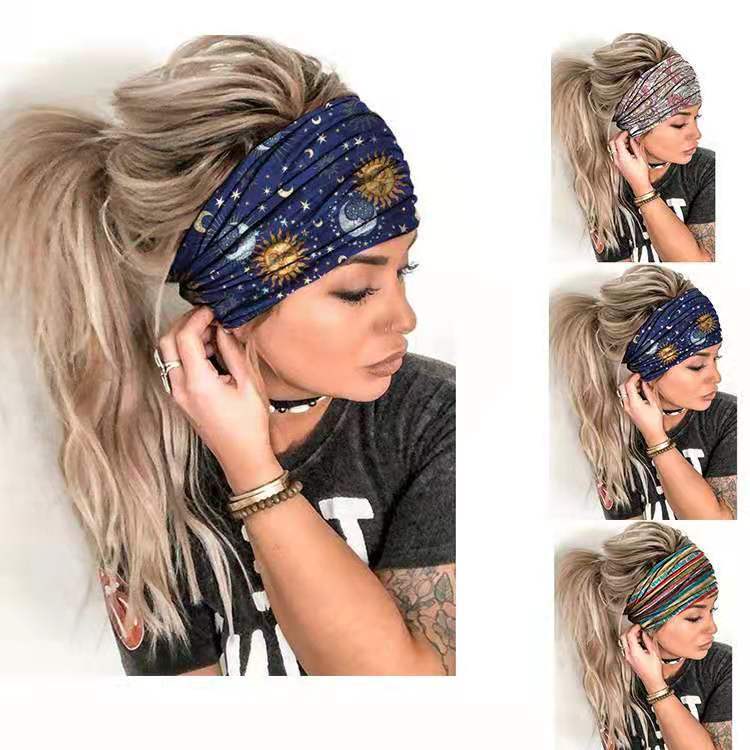 Women's Wide Yoga Headscarf Hair Band