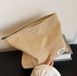 Corduroy Makeup Organizer Clutch