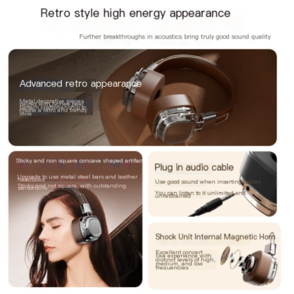 2024 Vintage Wireless Bluetooth 5.3 Headphones