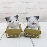 Cute Cat Resin Piggy Bank for Kids' Home Decor