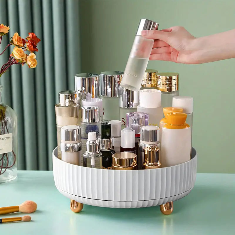 360° Rotating Makeup Organizer with Large Capacity