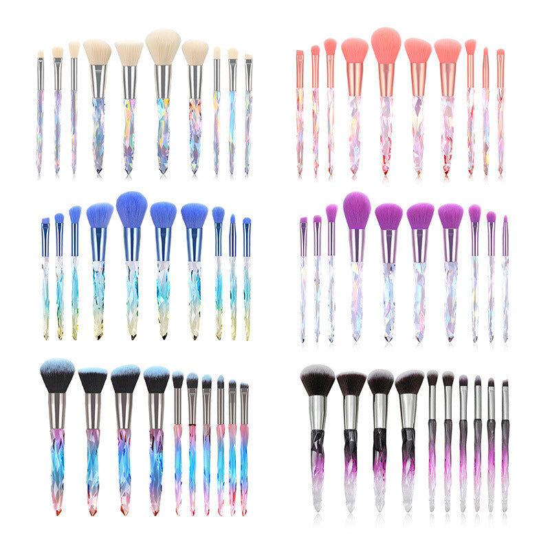 Crystal Diamond Makeup Brush Set for Beginners