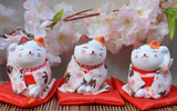 Lucky Cat Car Decoration Figurine