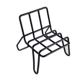 zaoalife 1PCS Mini Chair Shape Phone Mobile Phone HolderVertical Chair Shape Phone Holder Metal Wire Display Stand(Style A)