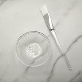 Transparent Mask Bowl Set with Soft Brush (Approx. 6CM)