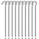 Tiomues 10PCS Aluminum Tent Stakes Pegs with Hooks Camping Tent Stakes for Outdoor Travel Professional Ground Stakes for Outdoor Camping Hard and Light Tent Pegs Specially Designed for Camping