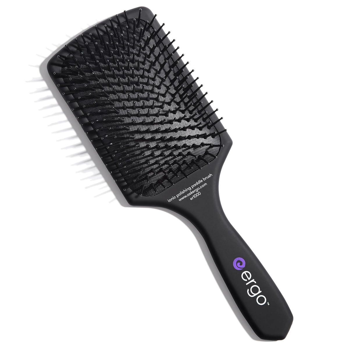 Ergo Ionic Paddle Hair Brush – Large Polishing Brush for Long-Lasting Shine Detangling Brush for Wet & Dry Hair Care Hair Styling Tool for Blow Drying (ER1000)