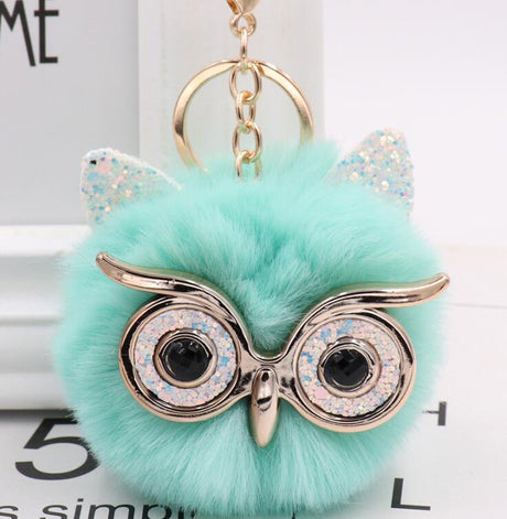 Grit Cat Owl Plush Keychain for Car Accessories
