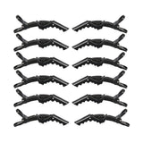 12 Pcs Alligator Hair Clips Styling Sectioning Hair Clips Wide Teeth Hair Clips Professional Hair Salon for Barber Clips for Styling Sectioning (Black)
