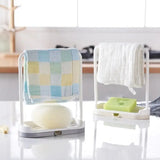 Kitchen Sponge Holder and Dishcloth Organizer Rack