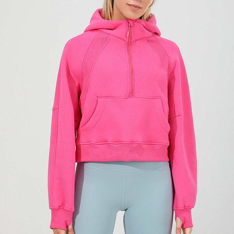 Women's Thickened Fleece Sports Jacket for Yoga Fitness