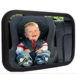 Shynerk Baby Car Mirror Rear Facing Car Seat Mirror Safety for Infant Newborn Baby Mirror with Wide Rearview & 360° Rotation Shatterproof & Easy Assembled Crash Tested