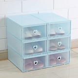6-Pack Thick Transparent Drawer Shoe Storage Boxes