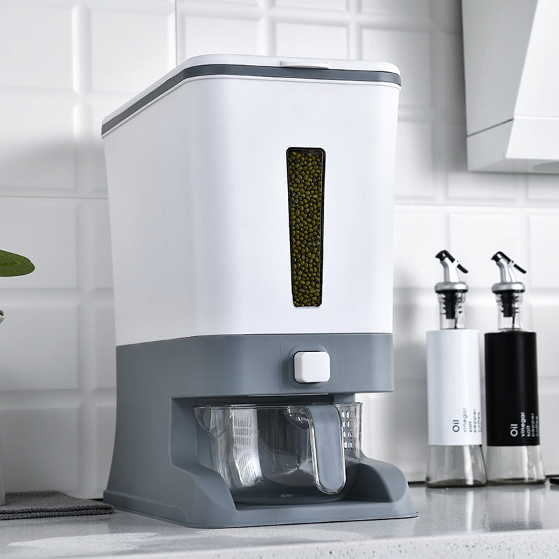 Automatic Plastic Rice Storage Container for Kitchen