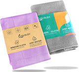 Window Cleaning Cloth(Purple) & Enviro Cloth (Grey) Basic Package Cleaning Cloth. for Cleaning Home Window car Restaurant Clean and Leave no Traces. Only Water is Needed to Complete The Cleaning