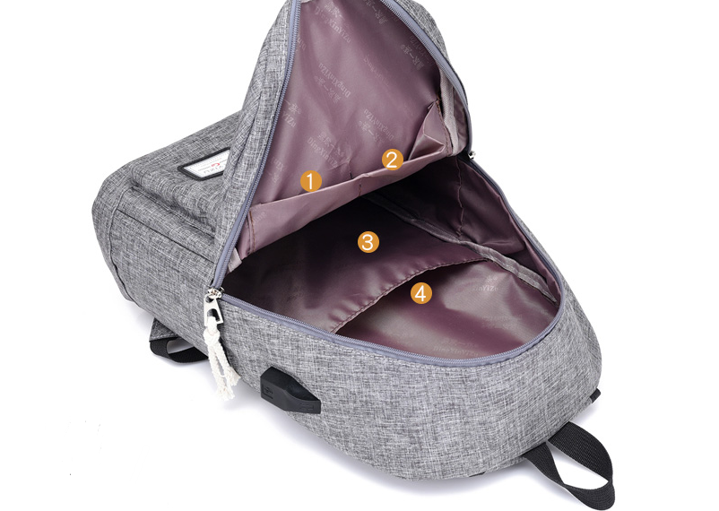 USB Charging Backpack for Travel and Leisure