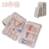 18-Piece Stainless Steel Nail Care Tool Set with Scissors