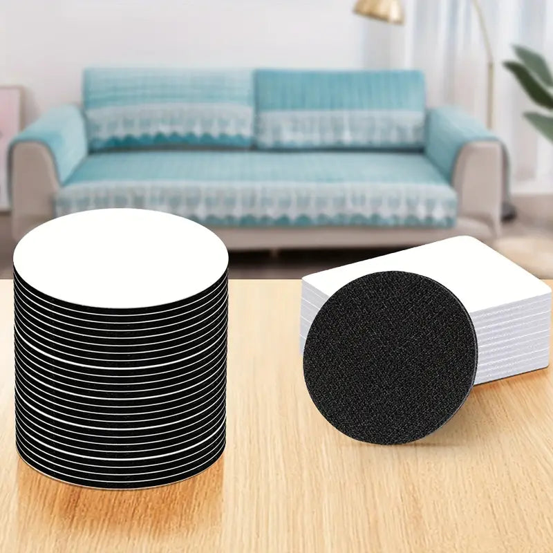10pcs Double-sided Anti-slip Velcro Sheets for Home