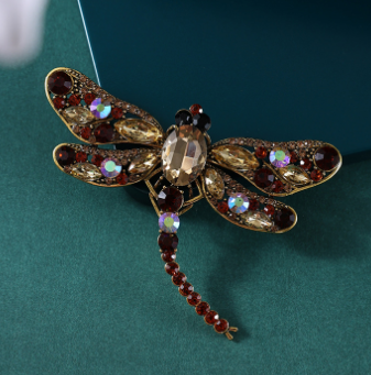 Vintage Dragonfly Brooch Scarf Clip Fashion Accessory