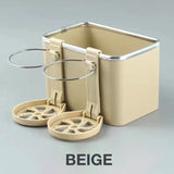 Multifunctional Car Organizer with Lid and Cup Holder
