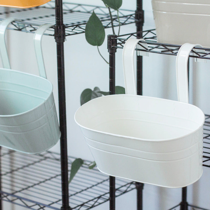 Removable Double Hook Hanging Planter with Oval Design