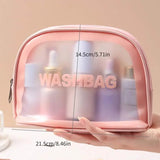 Clear Pink Toiletry Bag for Travel Essentials Organizer