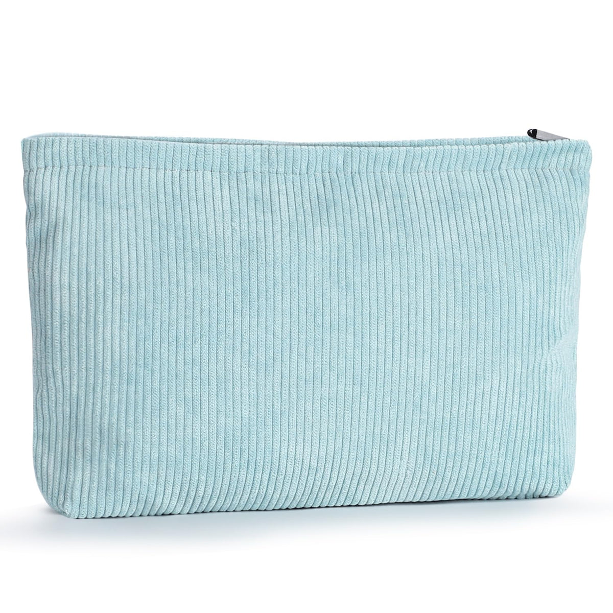 Etercycle Corduroy Makeup Bag Cosmetic Pouch Make Up Travel Purse Organizer Cosmetic Bags Organizer Storage Bag Small Makeup Bag for Women(Blue)