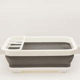 Folding Kitchen Drain Rack and Utensil Organizer