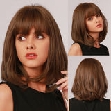 Air Bangs Straight Hair Wig for Women
