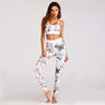 Women's Floral Print Yoga Set - Bra & Leggings Outfit