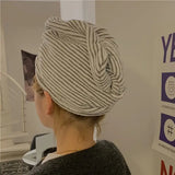 Microfiber Hair Drying Cap - Quick Absorbent Gray Towel