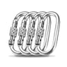 EMEKIAN 4 Pack Oval Indoor Outdoor Climbing Carabiner Screw Locking Heavy Duty Safety Caribeener Clips 25 KN (5600 LBS) for Hammock Rope Hiking Camping